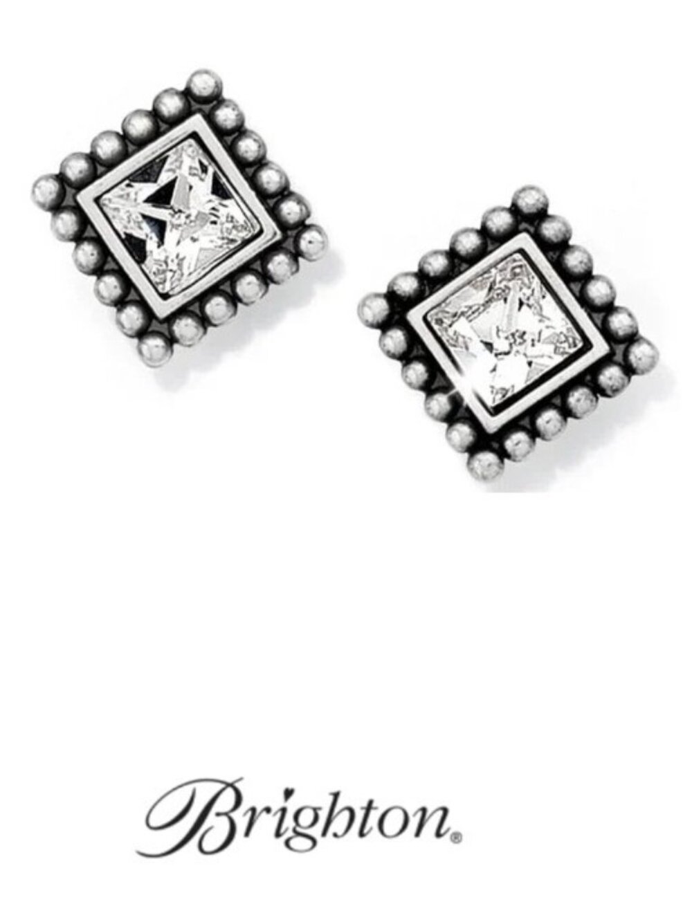 Sparkle Square Mini Post Earrings